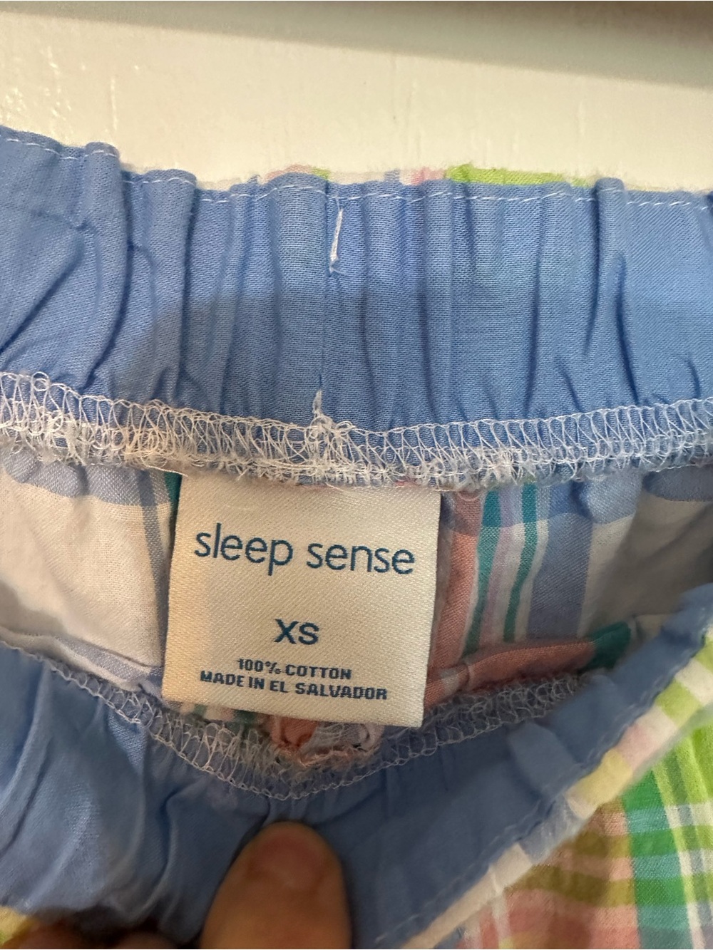 Sleep Sense Plaid Cotton Pajama Set S/XS Pastel - Picture 5 of 5